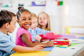 happy children learning