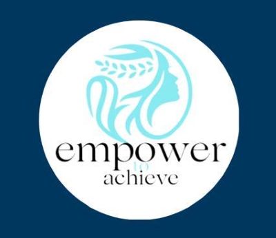 Image of the Empower to achieve logo, with an image of the outline of a woman.